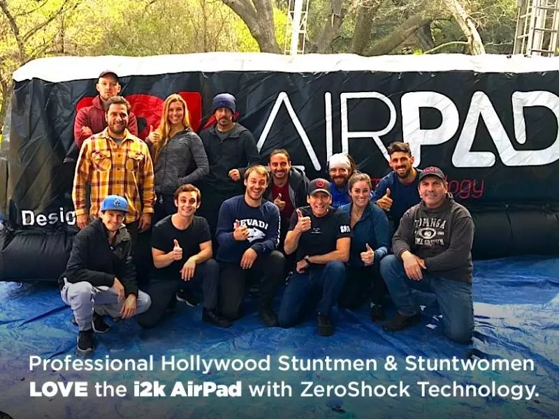 i2k airpad - custom inflatable professional hollywood stuntmen and stunt women