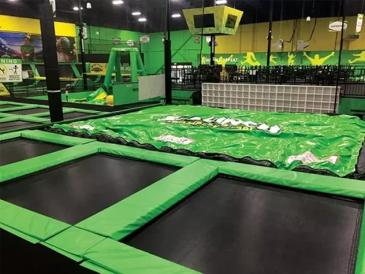 i2k airpad - custom inflatable Trampoline Park Custon Cover Green