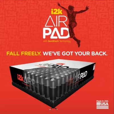 i2k airpad - custom inflatable fall freely we've got your back brochure cover